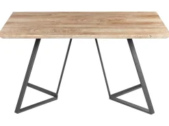 Beliani Ruokapoyta Vaalea Puu/Musta 140 X 80 Cm Upton Online