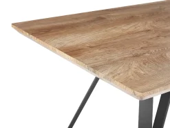 Beliani Ruokapoyta Vaalea Puu/Musta 140 X 80 Cm Upton Online