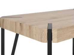 Beliani Ruokapoyta Vaalea Puu/Musta 130 X 80 Cm Cambell Outlet