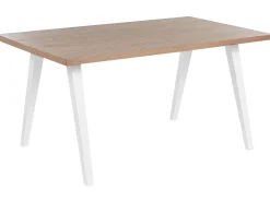 Beliani Ruokapoyta Vaalea Puu/Valkoinen 150 X 90 Cm Lenister Flash Sale