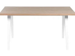 Beliani Ruokapoyta Vaalea Puu/Valkoinen 150 X 90 Cm Lenister Flash Sale