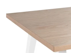 Beliani Ruokapoyta Vaalea Puu/Valkoinen 150 X 90 Cm Lenister Flash Sale