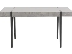 Beliani Ruokapoyta Vaaleanharmaa/Musta 150 X 90 Cm Adena Best