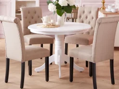 Beliani Ruokapoyta Valkoinen 100 Cm Akron Store