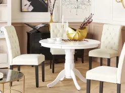 Beliani Ruokapoyta Valkoinen 100 Cm Akron Store