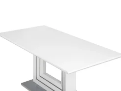 Beliani Ruokapoyta Valkoinen 180 X 90 Cm Kalona Hot