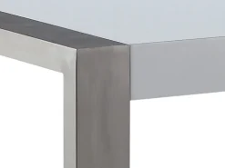 Beliani Ruokapoyta Valkoinen/Hopea 180 X 90 Cm Arctic I Outlet