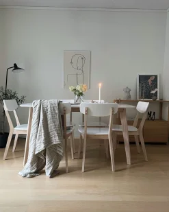 Beliani Ruokapoyta Valkoinen/Vaalea Puu 150 X 90 Cm Santos Best Sale