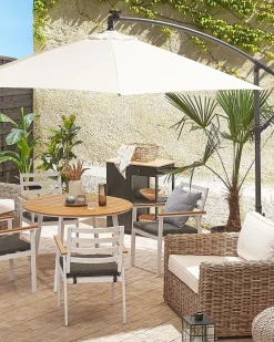 Beliani Ruskea Pyorea Puutarhan Ruokapoyta O 105 Cm Cavoli New