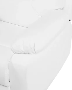 Beliani Saadettava Keinonahkainen Lepotuoli Valkoinen Bergen Best Sale