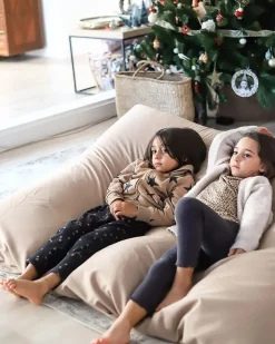 Beliani Sakkituoli Kangas Hiekanruskea 140 X 180 Cm Fuzzy Best Sale