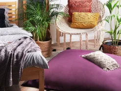 Beliani Sakkituoli Kangas Purppura 140 X 180 Cm Fuzzy New