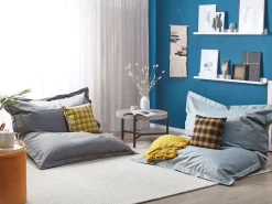 Beliani Sakkituoli Kangas Vaaleanharmaa 140 X 180 Cm Fuzzy Flash Sale