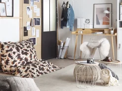 Beliani Sakkituoli Nailon Beige/Ruskea 140 X 180 Cm Fuzzy Clearance