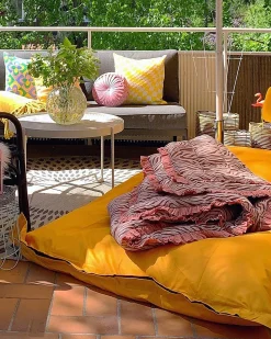 Beliani Sakkituoli Nailon Keltainen 140 X 180 Cm Fuzzy Clearance