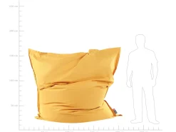 Beliani Sakkituoli Nailon Keltainen 180 X 230 Cm Fuzzy Hot