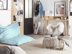 Beliani Sakkituoli Nailon Vaaleansininen 140 X 180 Cm Fuzzy Cheap