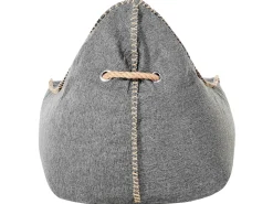 Beliani Sakkituoli Selkanojalla Kangas Vaaleanharmaa Drop Best