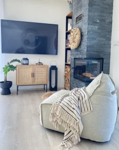 Beliani Sakkituoli Selkanojalla Kangas Vaaleanharmaa Drop Best