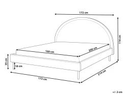 Beliani Sanky Buklee Valkoinen 160 X 200 Cm Margut Online