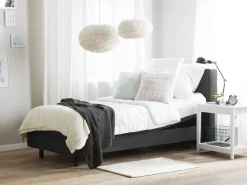 Beliani Sanky Kangas Sahkosaadettava Tummanharmaa 80 X 200 Cm Duke Clearance