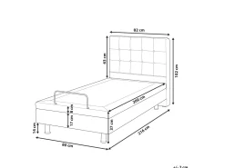 Beliani Sanky Kangas Sahkosaadettava Tummanharmaa 80 X 200 Cm Duke Clearance