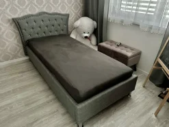 Beliani Sanky Kangas Vaaleanharmaa 90 X 200 Cm Metz Fashion