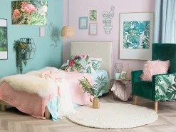 Beliani Sanky Kangas Vaaleanharmaa 90 X 200 Cm Sennez Cheap