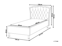 Beliani Sanky Sametti Harmaa 90 X 200 Cm Metz Fashion