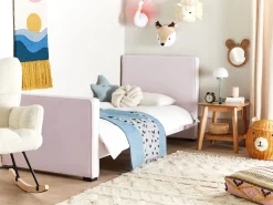 Beliani Sanky Sametti Pastellipinkki 90 X 200 Cm Teenie Hot