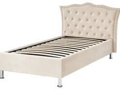 Beliani Sanky Sametti Säilytystila Beige 90 X 200 Cm Metz Outlet