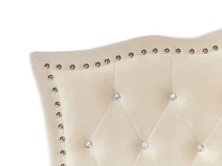 Beliani Sanky Sametti Säilytystila Beige 90 X 200 Cm Metz Outlet