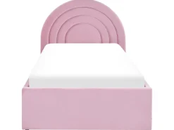 Beliani Sanky Sametti Säilytystila Vaaleanpunainen 90 X 200 Cm Anet Best