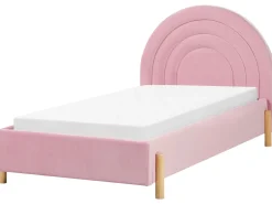 Beliani Sanky Sametti Vaaleanpunainen 90 X 200 Cm Anet Outlet