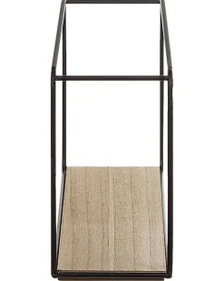 Beliani Seinahylly 5 Hyllya Metalli Musta/Vaalea Puu 4 Kpl Brito Cheap