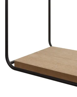 Beliani Seinahylly 5 Hyllya Metalli Musta/Vaalea Puu 4 Kpl Brito Cheap