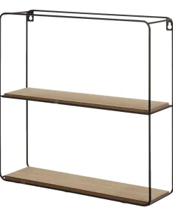 Beliani Seinahylly 5 Hyllya Metalli Musta/Vaalea Puu 4 Kpl Brito Cheap