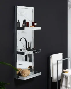 Beliani Seinahylly Peililasi 3 Hyllya Hopea Gaona Store