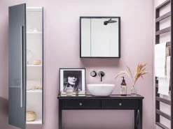 Beliani Seinakaappi 4 Hyllya Harmaa Mataro Online