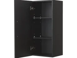 Beliani Seinakaappi 3 Hyllya Musta Bilbao Best Sale