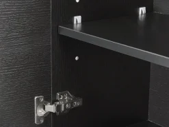 Beliani Seinakaappi 3 Hyllya Musta Bilbao Best Sale