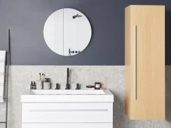 Beliani Seinakaappi 4 Hyllya Vaalea Puu Mataro Online