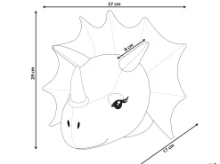 Beliani Seinakoriste Dinosaurus Beige 37 X 29 Cm Rexx Store