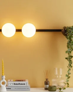 Beliani Seinavalaisin 2 Polttimoa Rauta Kukkaruukku Musta Isabella Discount