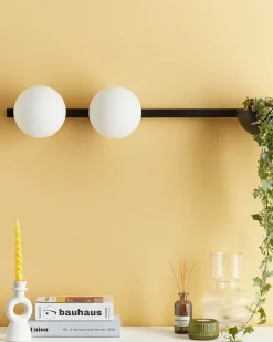 Beliani Seinavalaisin 2 Polttimoa Rauta Kukkaruukku Musta Isabella Discount