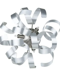 Beliani Seinavalaisin 3 Polttimoa Alumiini Hopea Icana Fashion