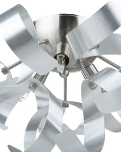 Beliani Seinavalaisin 3 Polttimoa Alumiini Hopea Icana Fashion