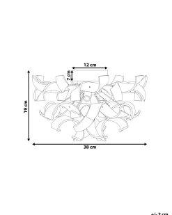 Beliani Seinavalaisin 3 Polttimoa Alumiini Hopea Icana Fashion