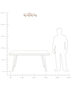 Beliani Seinavalaisin 4 Polttimoa Metalli Kupari Chenab Hot