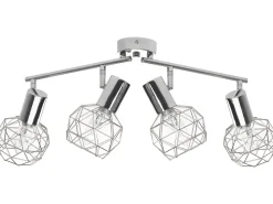 Beliani Seinavalaisin 4 Polttimoa Metalli Hopea Chenab Store